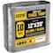 Core Tarps Heavy Duty Tarp, 20 ft L x 0.5 mm H x 12 ft W, 10 Mil, Silver/Black, Polyethylene CT-601-12X20 - alternate 1